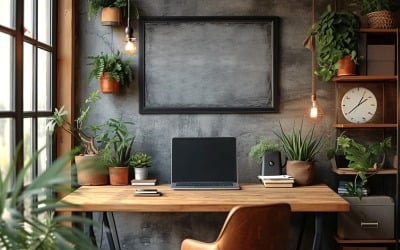 Minimalist Design with Desk &amp;amp; Frame 405