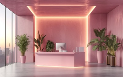 vardagsrumsväxter Vas och ram på rosa vägg solljus 507