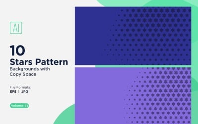 Dynamic Star Pattern Background Set 91