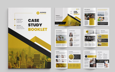 Modello di opuscolo per studio di caso, progettazione di brochure per studio di caso