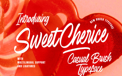Fonte pincel casual Sweet Cherice