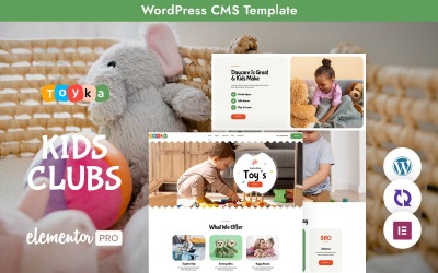 Toyka – Ett lekfullt och levande WordPress-tema för barnvård och leksaksbutiker