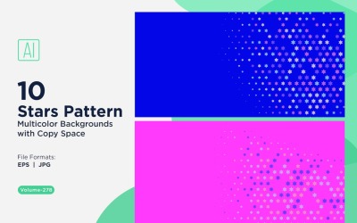 Fundo com padrão de estrelas multicores 278