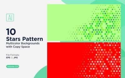 Sfondo con motivo a stelle multicolore 221