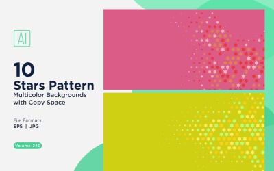 Sfondo con motivo a stelle multicolore 240