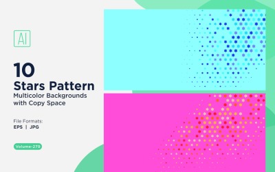 Sfondo con motivo a stelle multicolore 279