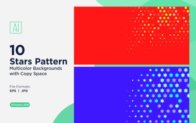 Sfondo con motivo a stelle multicolore 299