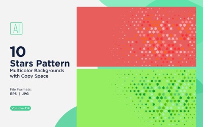 Star Pattern Background Multi Colors 214