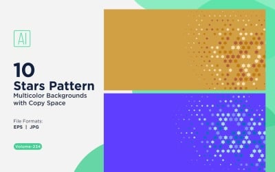 Star Pattern Background Multi Colors 234