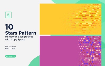 Star Pattern Background Multi Colors 253