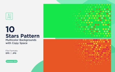 Sfondo con motivo a stelle multicolore 294
