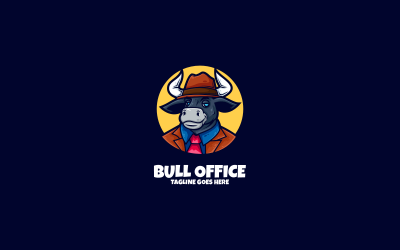 Bull Ofis Maskotu Karikatür Logosu