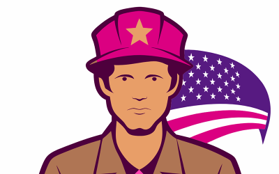 Labor day icon set social media