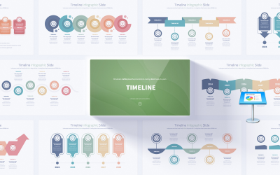 Professionelle Timeline-Keynote-Infografik-Folien