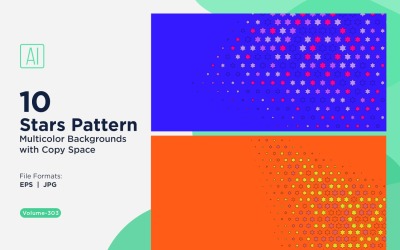 Sfondo con motivo a stelle multicolore 303