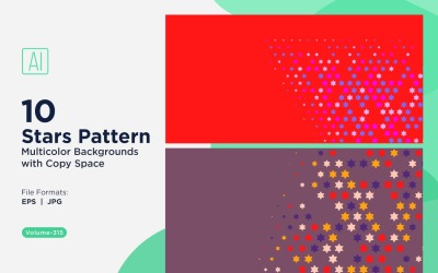 Sfondo con motivo a stelle multicolore 315