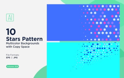 Star Pattern Background Multi Colors 308
