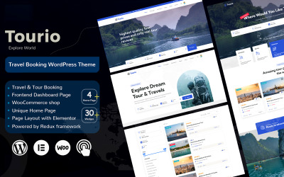 Tourio - Travel &amp;amp; Tour Bokning WordPress-tema