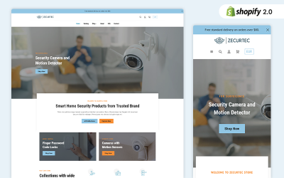 ZecurTec – Otthoni biztonsági kellékek Shopify Store téma