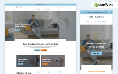 ZecurTec - Tema de tienda Shopify para artículos de seguridad para el hogar