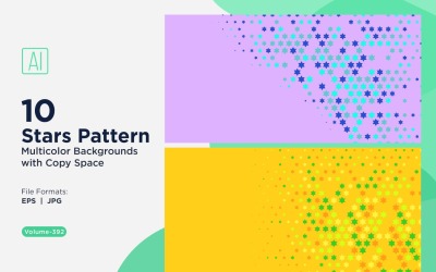 Sfondo con motivo a stelle multicolore 392