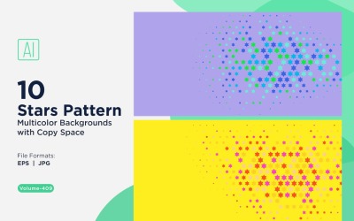 Sfondo con motivo a stelle multicolore 409