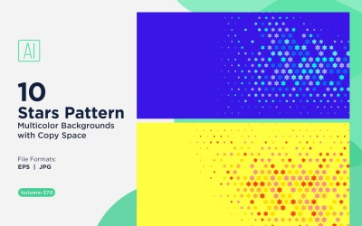 Sternenmuster-Hintergrund, mehrere Farben, 370