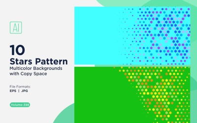 Sternenmuster-Hintergrund, mehrere Farben, 398