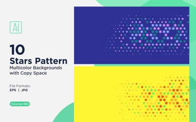 Stjärnmönster Bakgrund Multi Colors 360