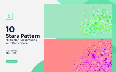 Bunter Sternenmuster-Hintergrund 423