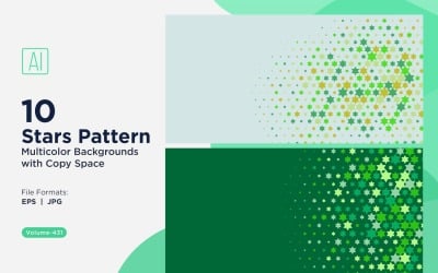 Bunter Sternenmuster-Hintergrund 431