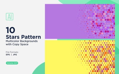 Colorful Stars Pattern Background 447