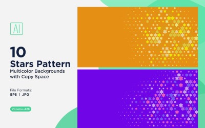 Sfondo con motivo a stelle colorate 428