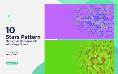 Sfondo con motivo a stelle multicolore 419