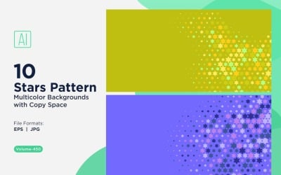 Colorful Stars Pattern Background 450