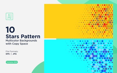 Colorful Stars Pattern Background 456