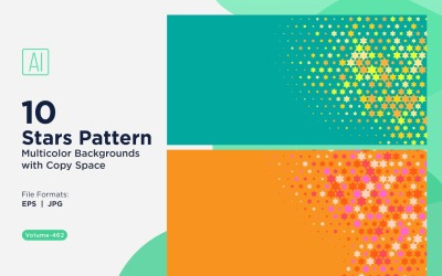 Colorful Stars Pattern Background 462