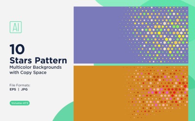 Colorful Stars Pattern Background 472