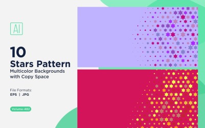 Colorful Stars Pattern Background 482