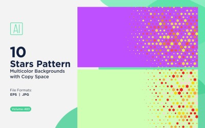 Colorful Stars Pattern Background 483