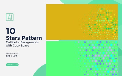 Colorful Stars Pattern Background 484