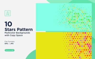 Colorful Stars Pattern Background 487