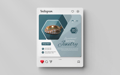 Kreatív és modern Jewelry média közösségi Instagram-bejegyzéssablon