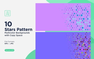 Sfondo con motivo a stelle colorate 474