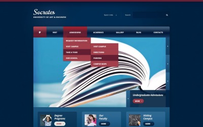 Dark Blue University Drupal Template #44128
