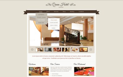 Plantilla de sitio web adaptable de hoteles