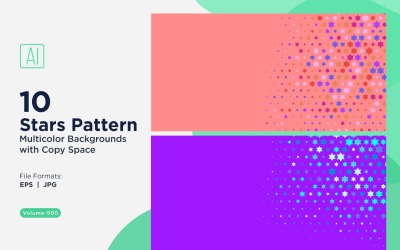Bunter Sternenmuster-Hintergrund 500