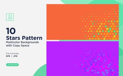Bunter Sternenmuster-Hintergrund 501
