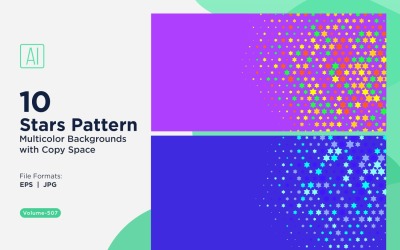 Bunter Sternenmuster-Hintergrund 507