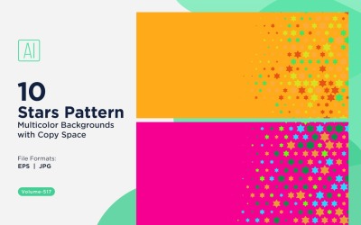 Bunter Sternenmuster-Hintergrund 517